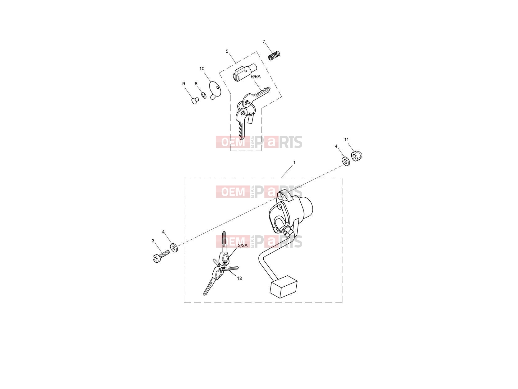 Triumph 2008 SCRAMBLER EFI Ignition Switch & Steering Lock