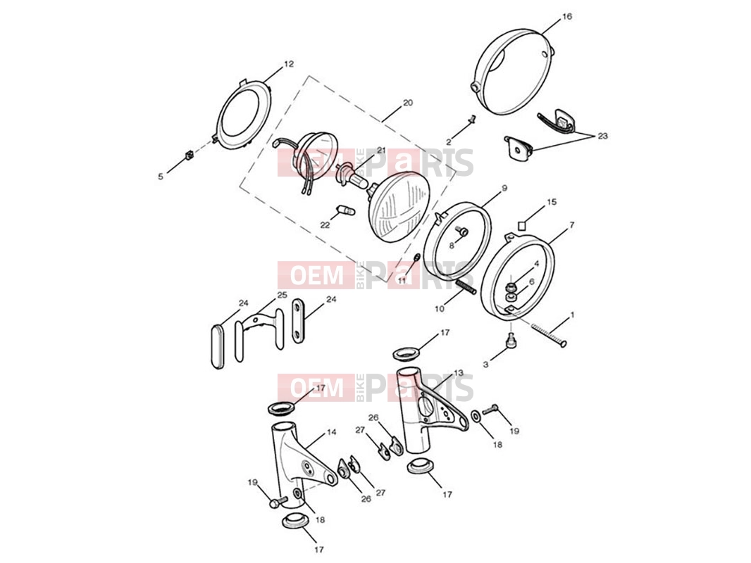 Triumph 2009 SCRAMBLER EFI Headlight Assembly