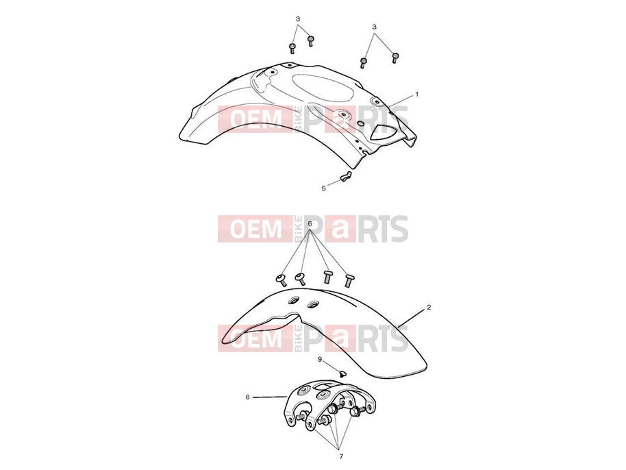 Triumph 2010 SCRAMBLER EFI Mudguards