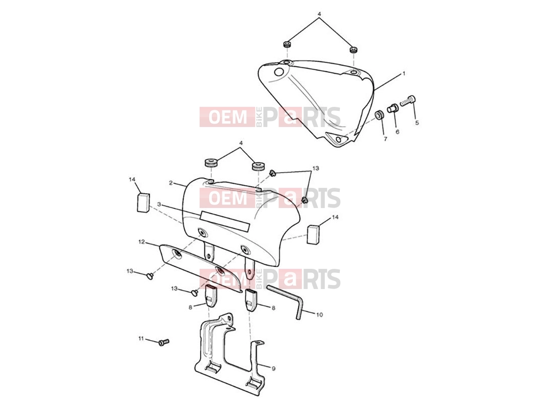 Triumph 2012 SCRAMBLER EFI Bodywork - Side Panels