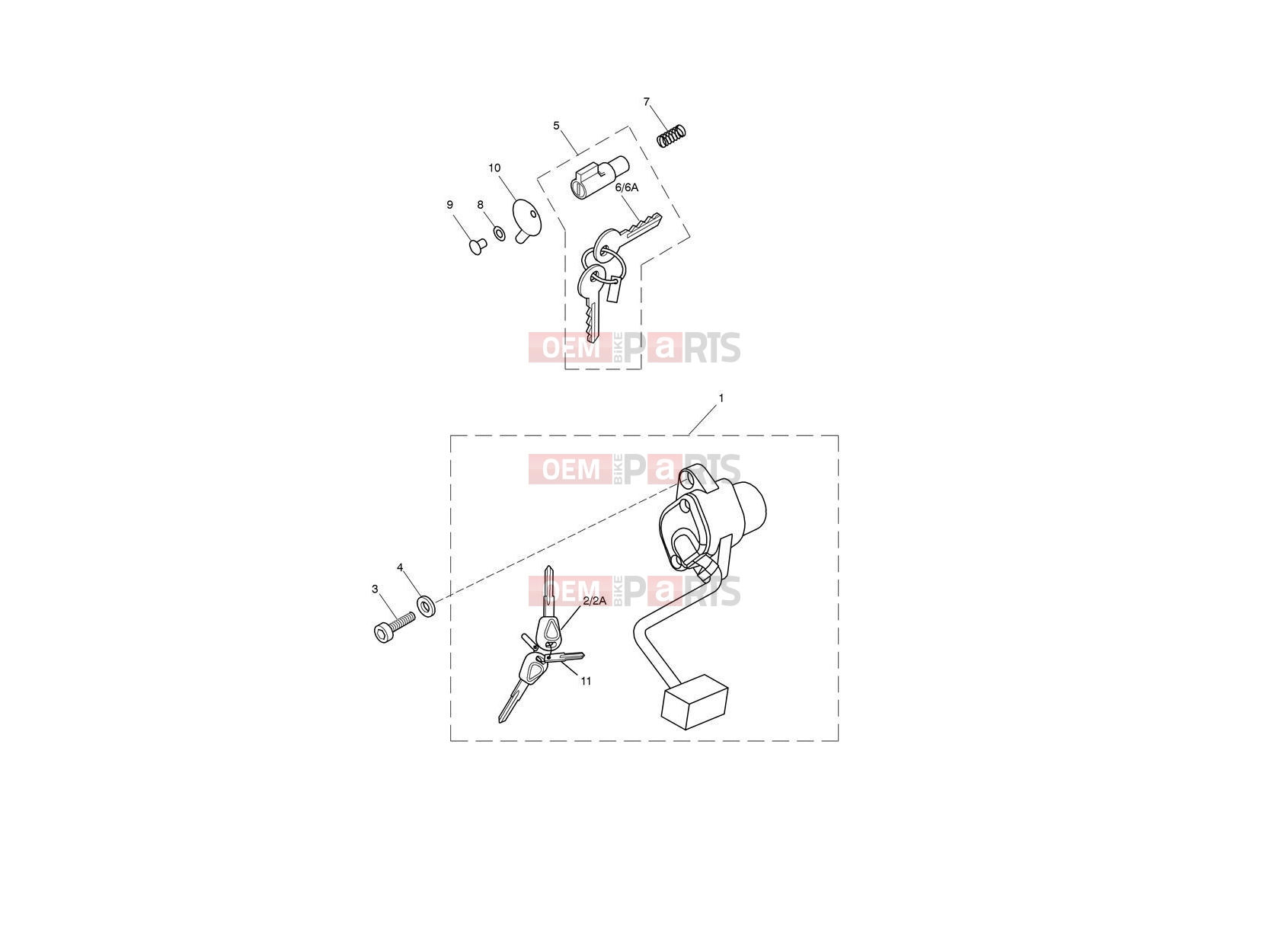 Triumph 2010 THRUXTON 900 EFI Ignition Switch & Steering Lock
