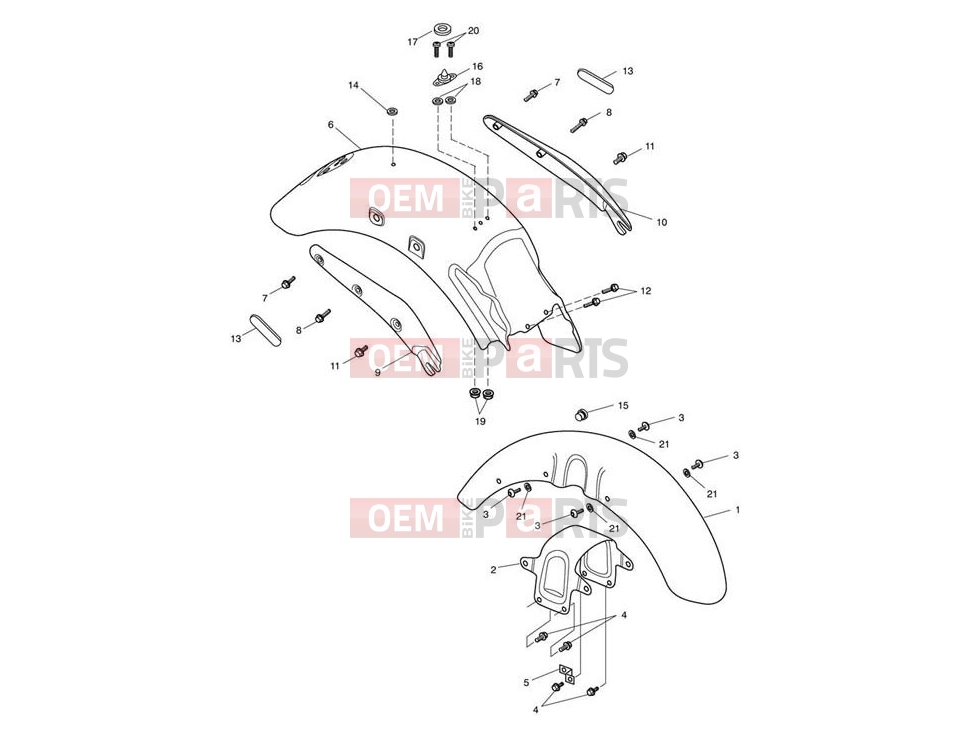 Triumph 2011 AMERICA EFI Mudguards