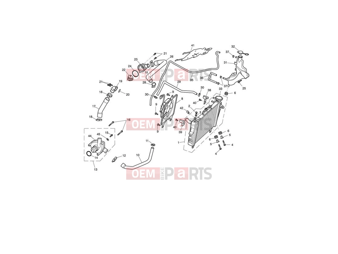 Triumph 2011 Tiger 1050 Cooling System