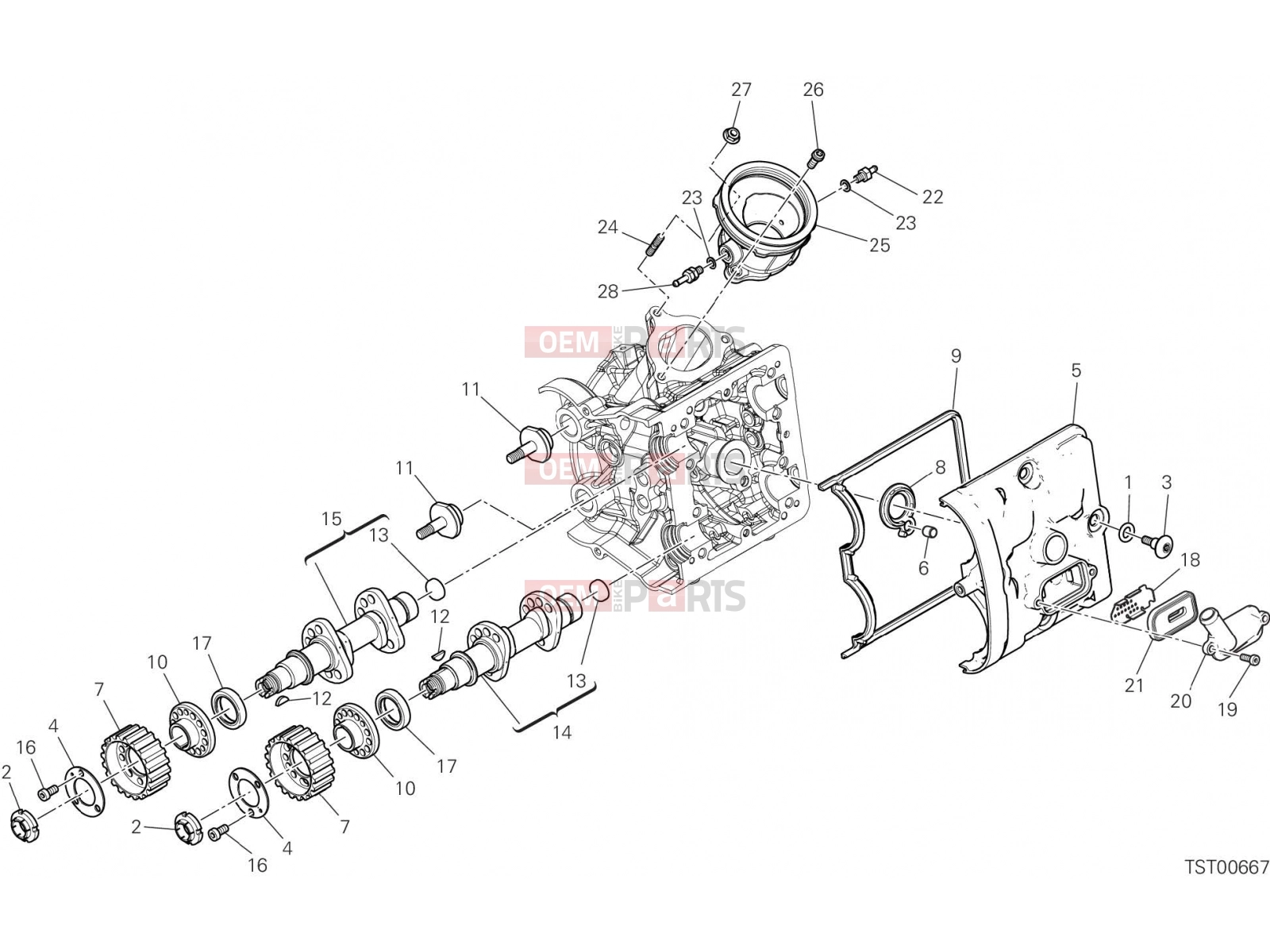 DUCATI 2022 Multistrada V2 S HORIZONTAL HEAD – TIMING SYSTEM