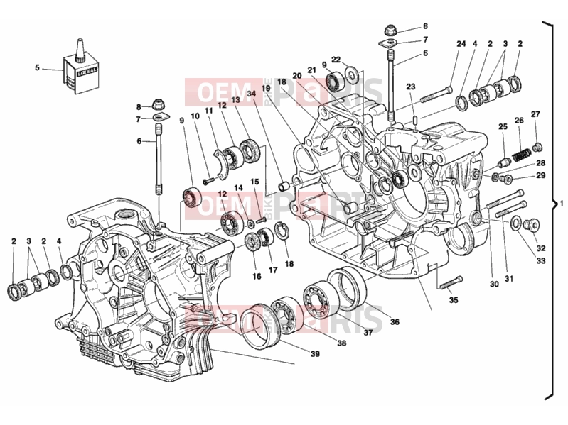 DUCATI 2003 Sporttouring ST2 CRANKCASE » ENGINE CASE
