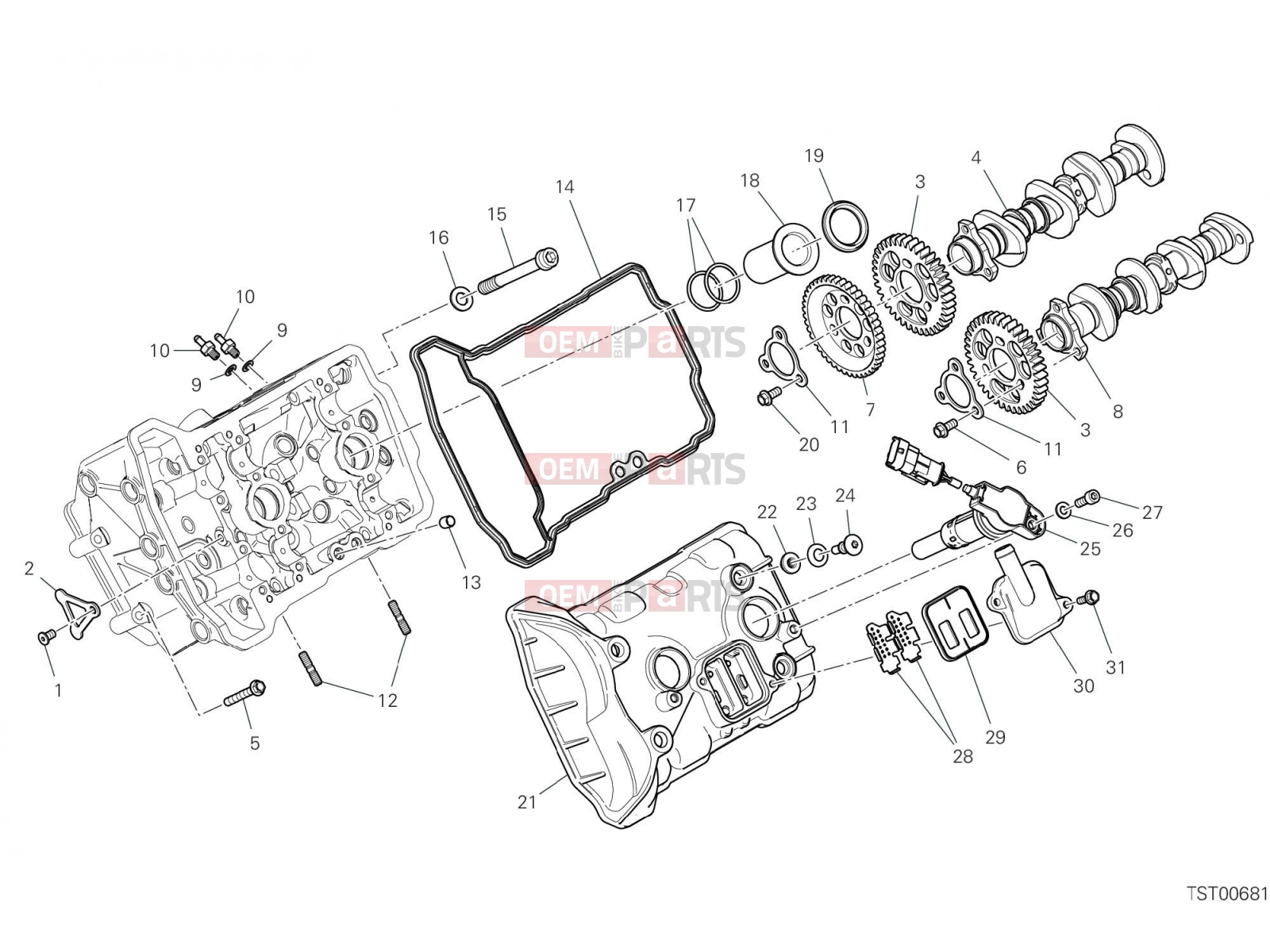 DUCATI 2022 Panigale V4 SP FRONT HEAD - TIMING SYSTEM