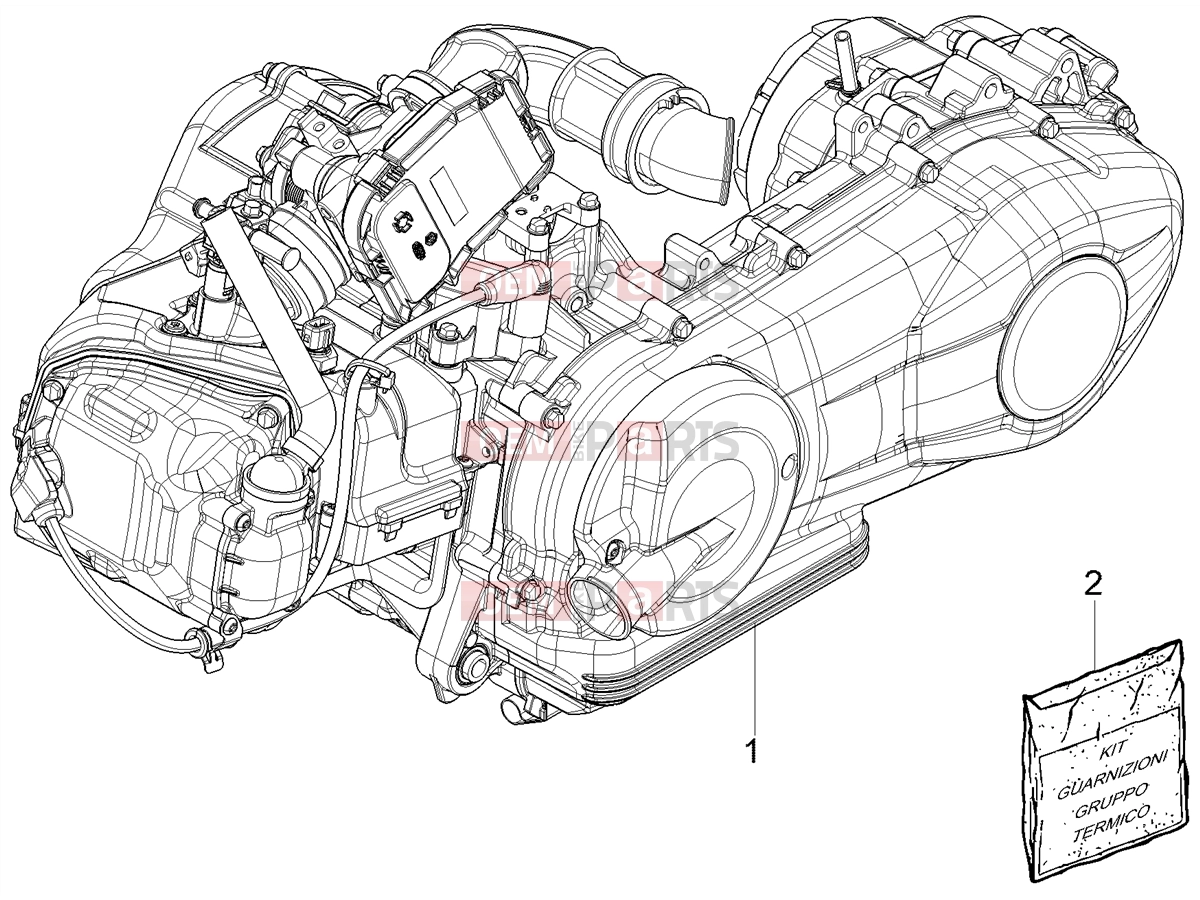 PIAGGIO Liberty 150 E5 Engine » Engine assembly