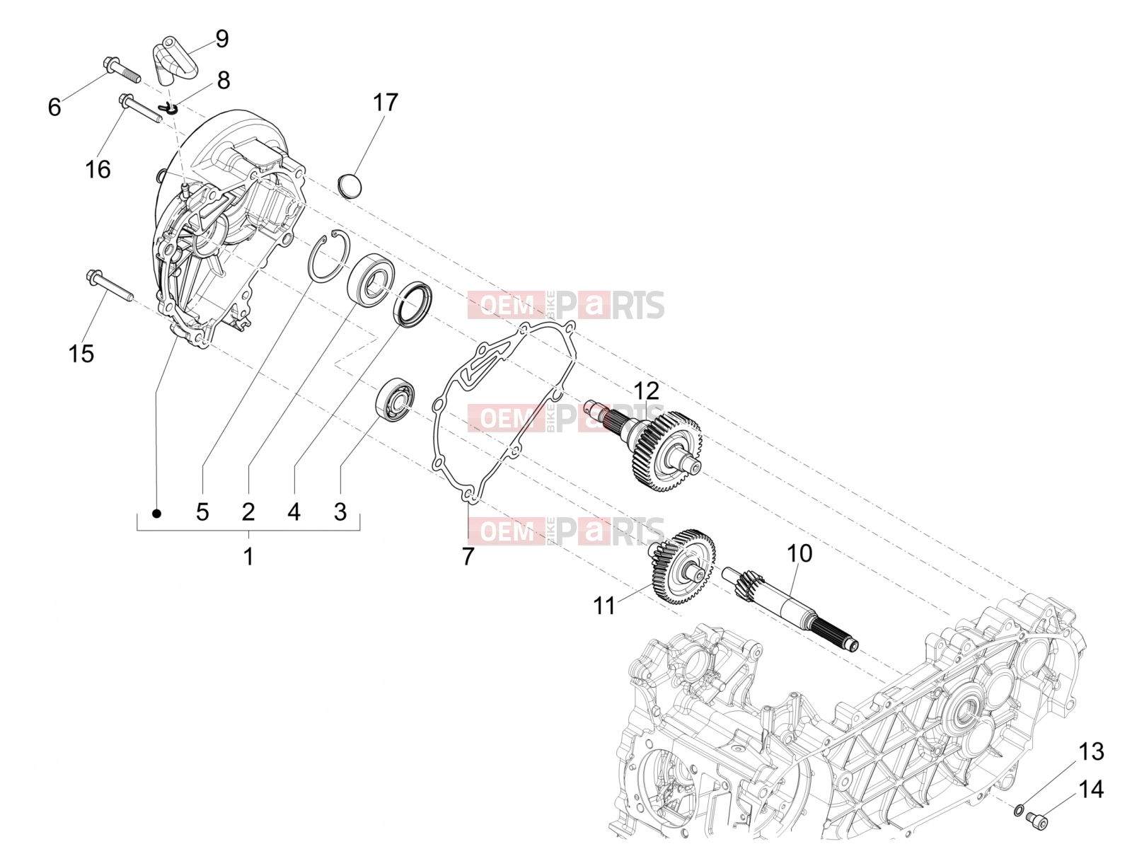 PIAGGIO Liberty 150 E5 Engine » Reduction unit