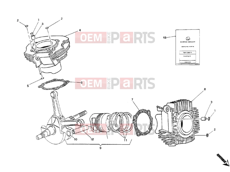 DUCATI 2002 Monster 400 CYLINDER - PISTON » ENGINE CASE