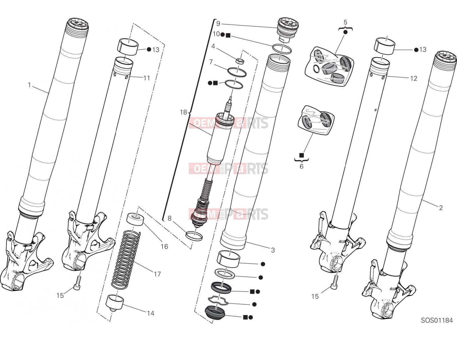 DUCATI 2022 STREETFIGHTER V2 FRONT FORK [MOD:SFV2]