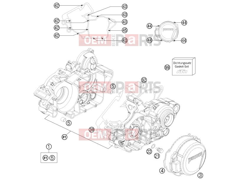 HUSABERG 2012 Offroad TE 125 (2103L9) [EU] ENGINE CASE
