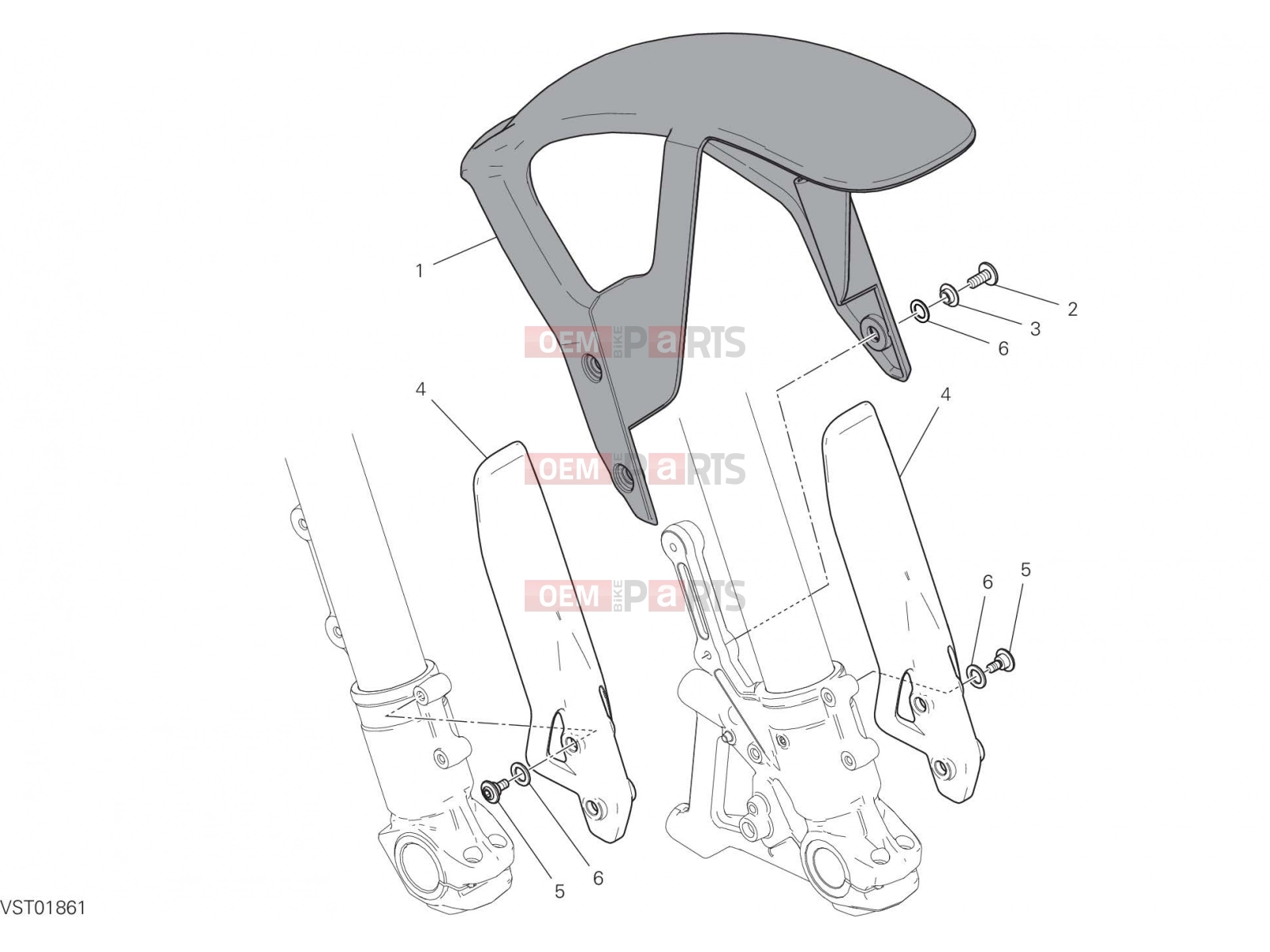 DUCATI 2022 Scrambler Icon FRONT MUDGUARD