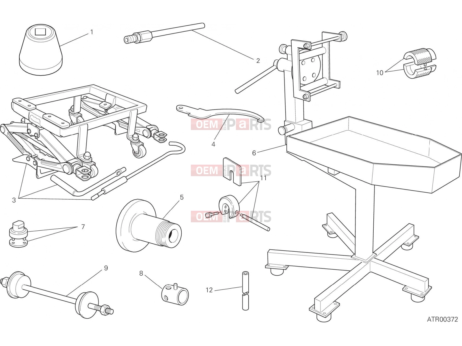 DUCATI 2023 Hypermotard 950 WORKSHOP SERVICE TOOLS (FRAME)