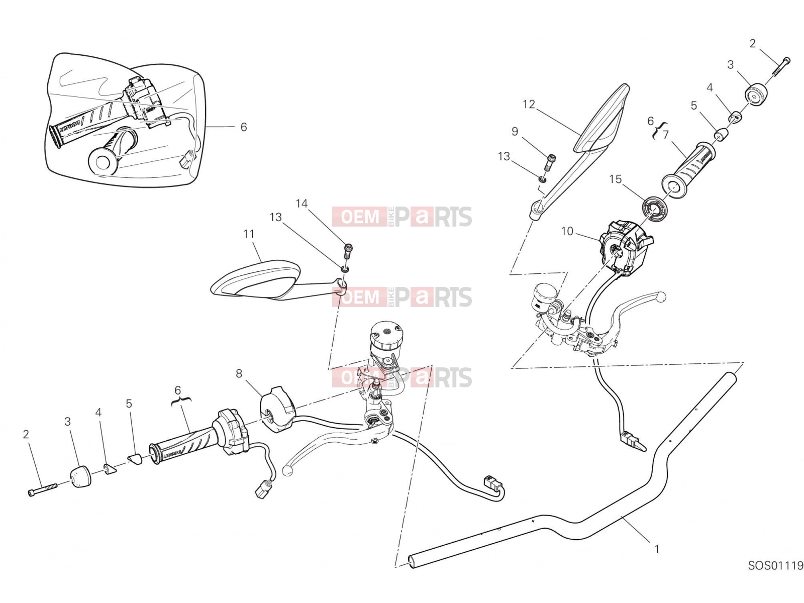 DUCATI 2023 Monster Plus HANDLEBAR