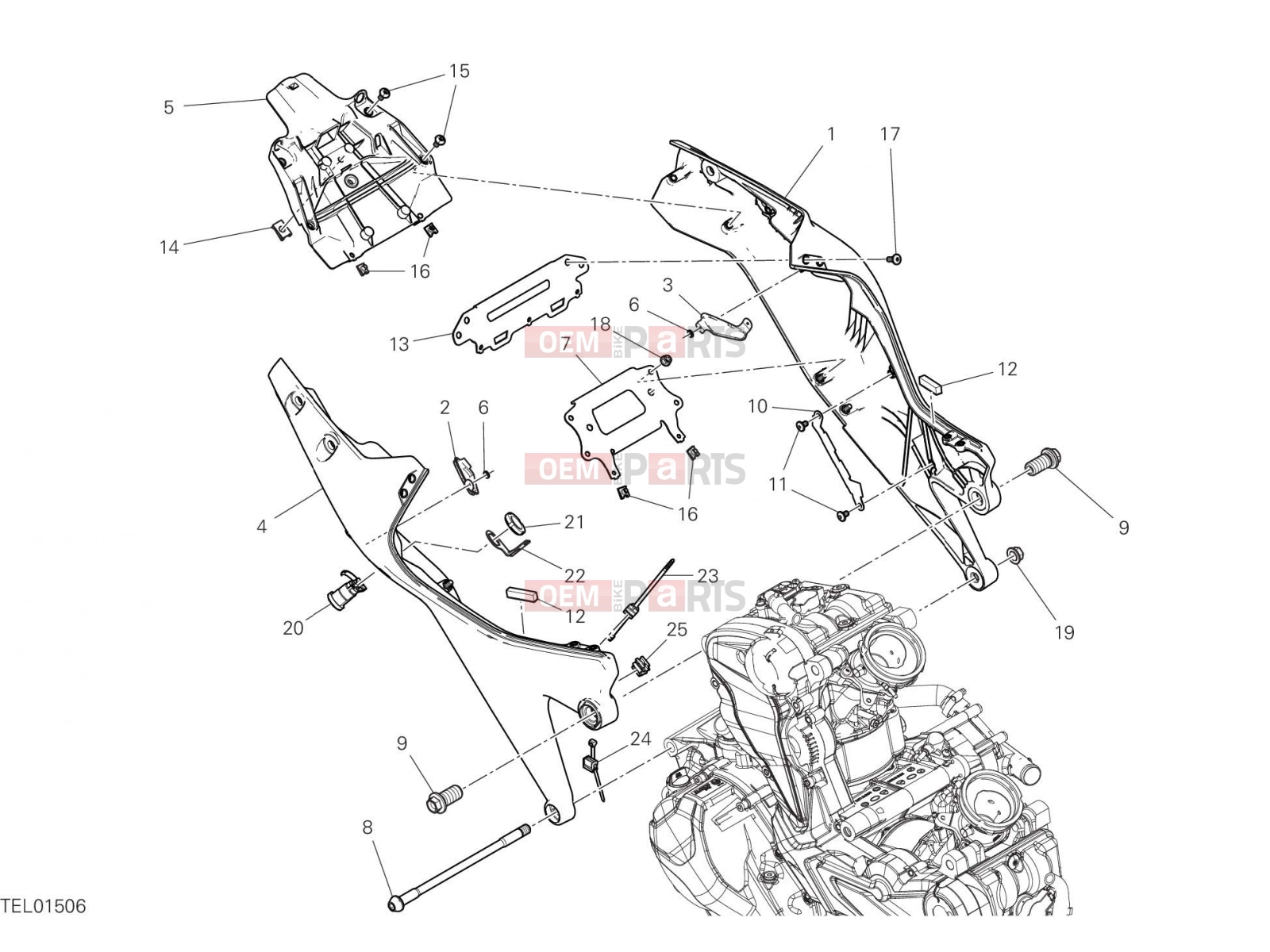 DUCATI 2023 Monster REAR FRAME COMP.