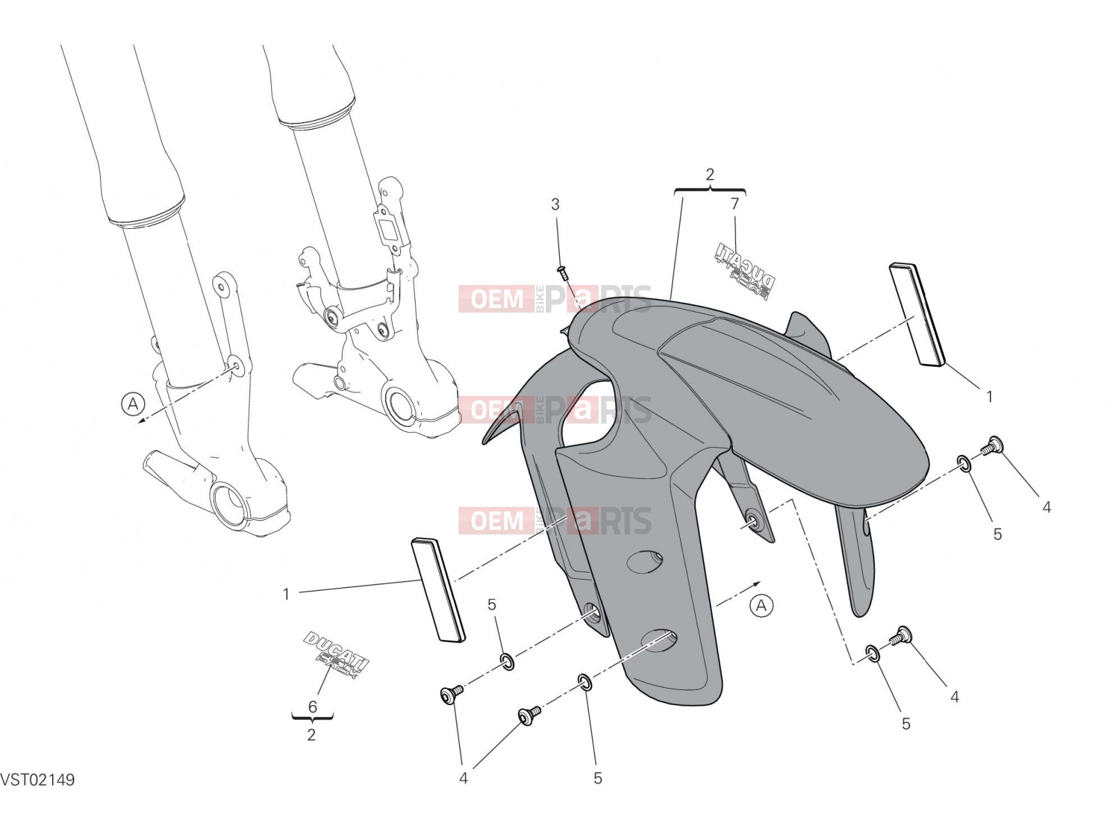 DUCATI 2023 Multistrada V4 S FRONT MUDGUARD