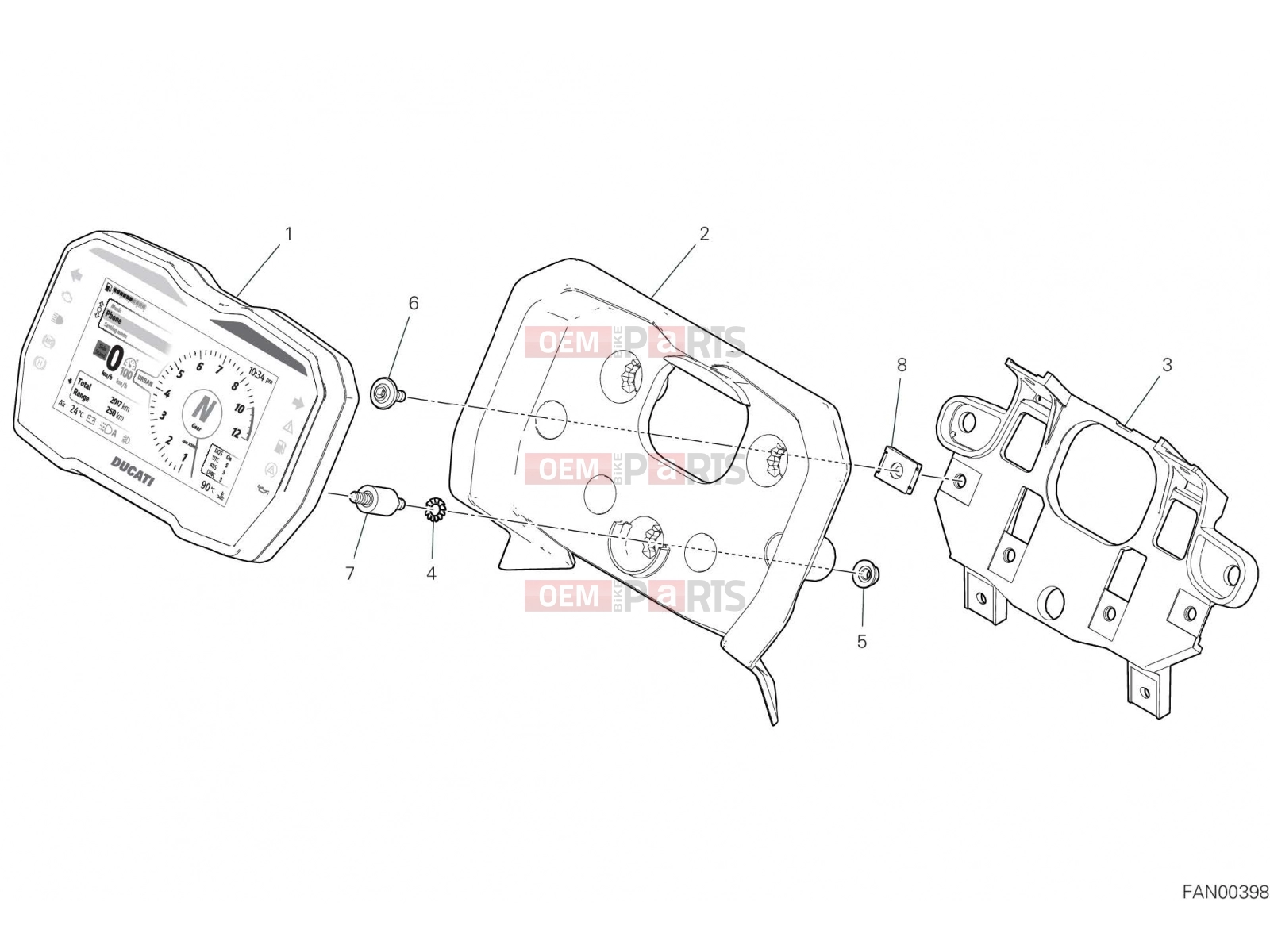 DUCATI 2023 Multistrada V4 INSTRUMENT PANEL