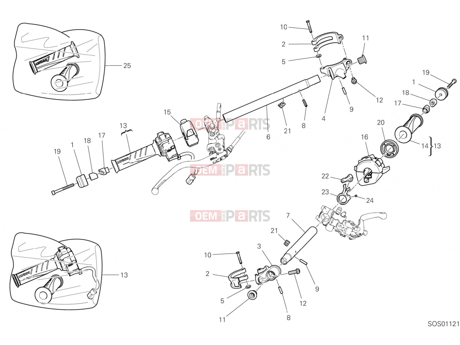DUCATI 2023 Panigale V4 SP2 HALF-HANDLEBARS