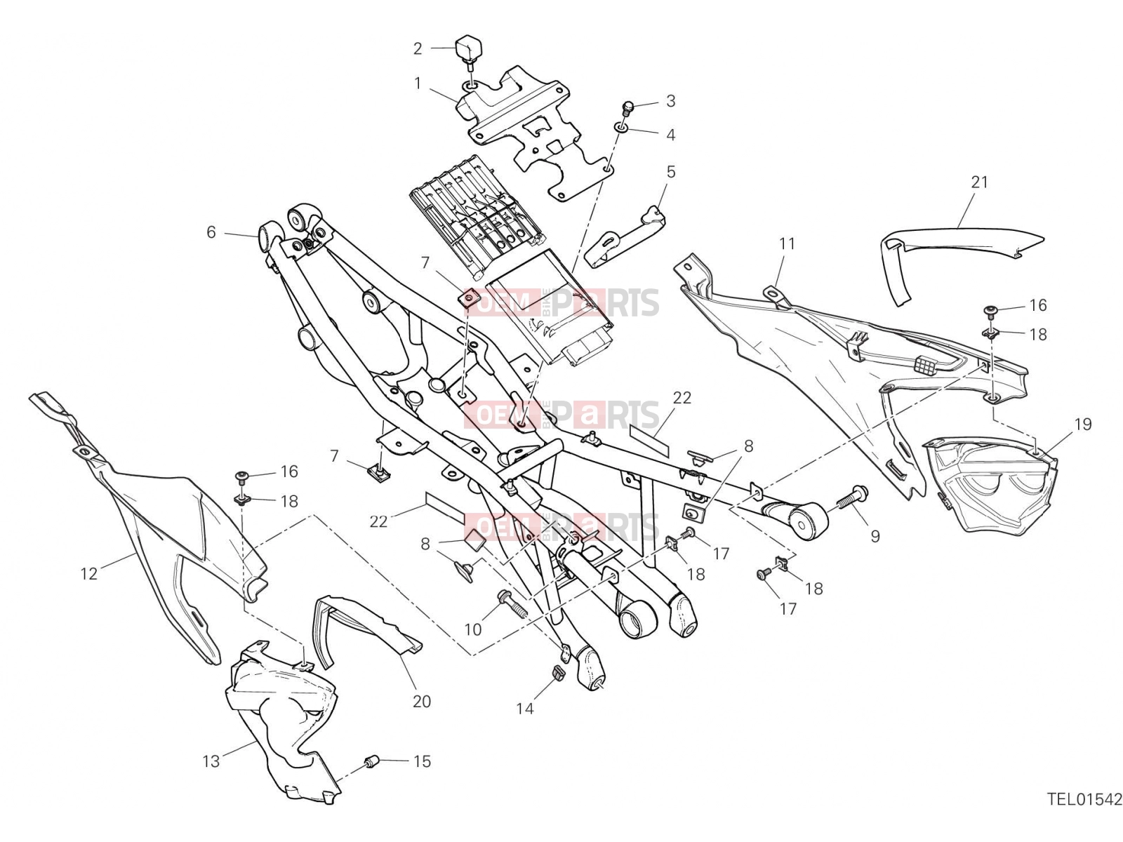 DUCATI 2023 Panigale V2 REAR FRAME COMP.