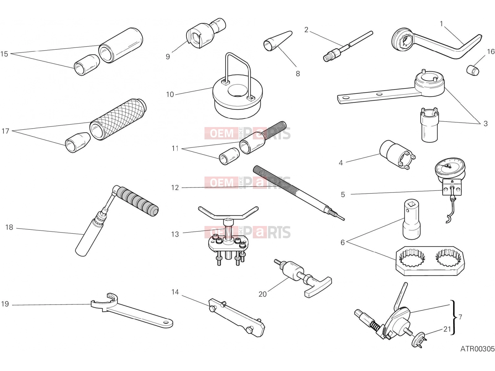 DUCATI 2015 Diavel Carbon WORKSHOP SERVICE TOOLS [MOD:DVLC]