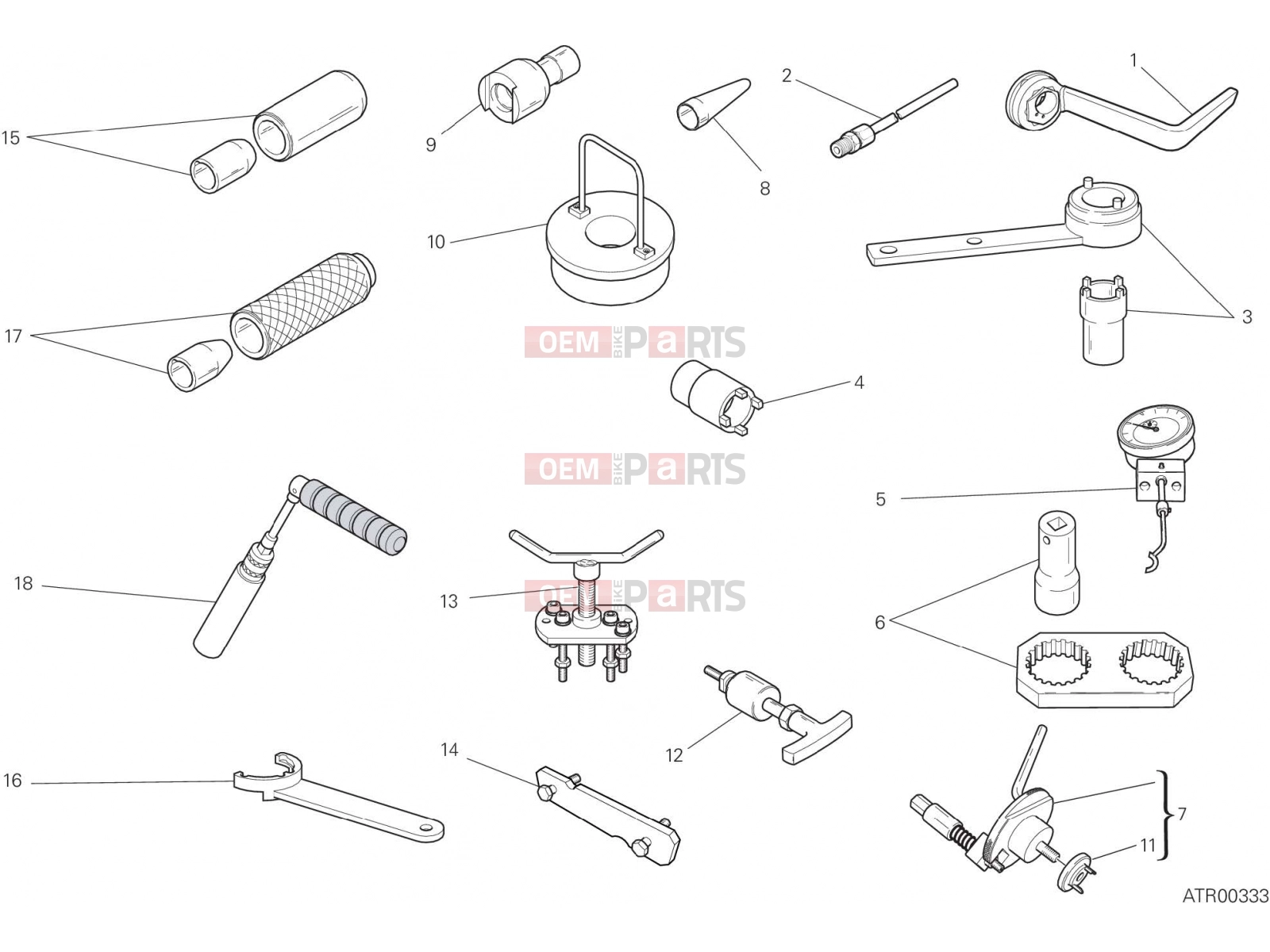 DUCATI 2017 Diavel Carbon WORKSHOP SERVICE TOOLS [MOD:DVLC]
