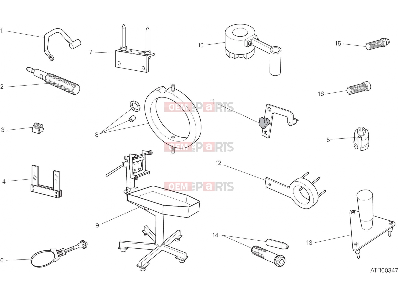 DUCATI 2018 Diavel Carbon WORKSHOP SERVICE TOOLS [MOD:DVLC]