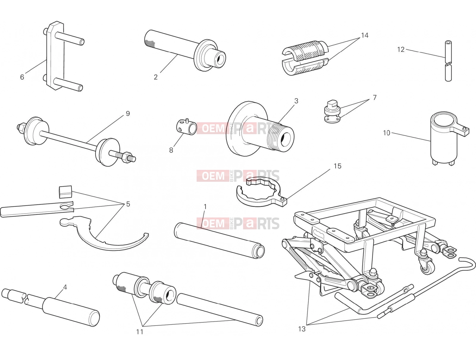 DUCATI 2018 Diavel Carbon WORKSHOP SERVICE TOOLS [MOD:DVLC]