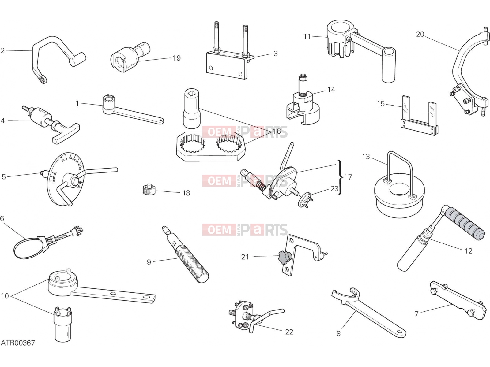 DUCATI 2018 Multistrada 950 WORKSHOP SERVICE TOOLS [MOD:MS950]