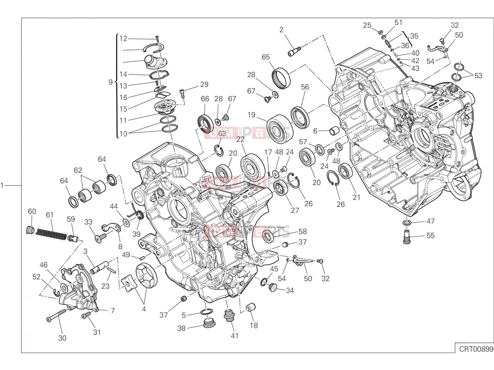 DUCATI 2023 Monster Plus HALF-CRANKCASES PAIR