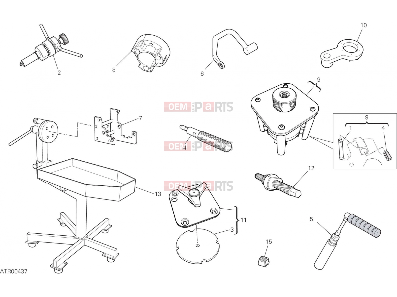 DUCATI 2023 Streetfighter V2 WORKSHOP SERVICE TOOLS (ENGINE)
