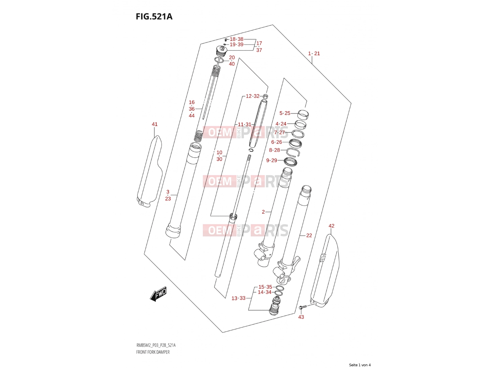 SUZUKI RM 85 M2 (2022) 521A - FRONT FORK DAMPER