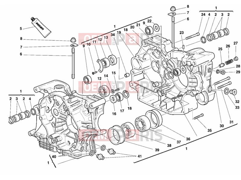 DUCATI 2002 Sporttouring ST4 CRANKCASE » ENGINE CASE