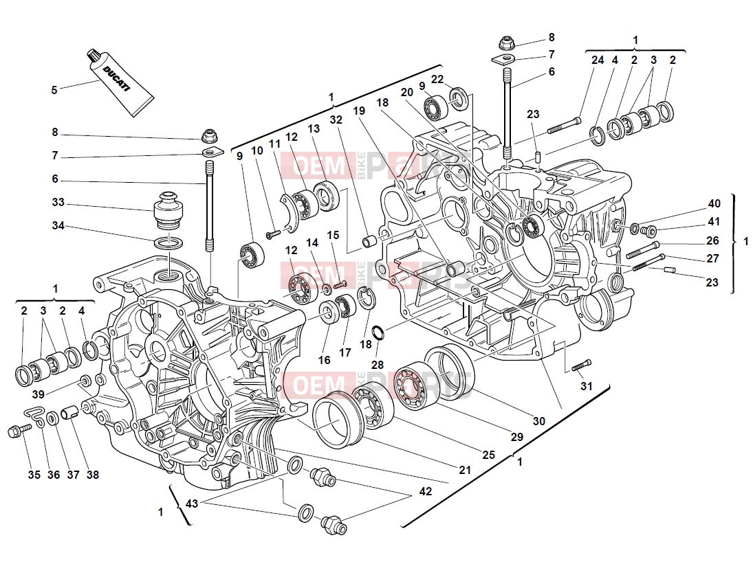 DUCATI 2000 Monster 900 HALF CRANKCASES