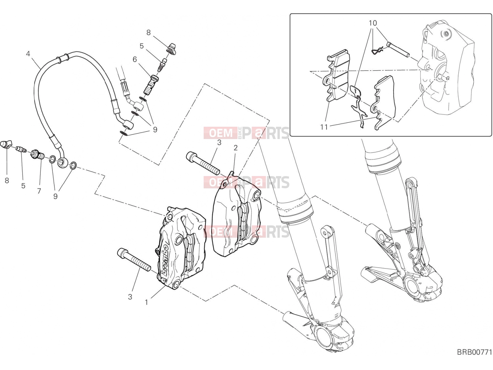DUCATI 2022 Monster + FRONT BRAKE SYSTEM [MOD:M937+]