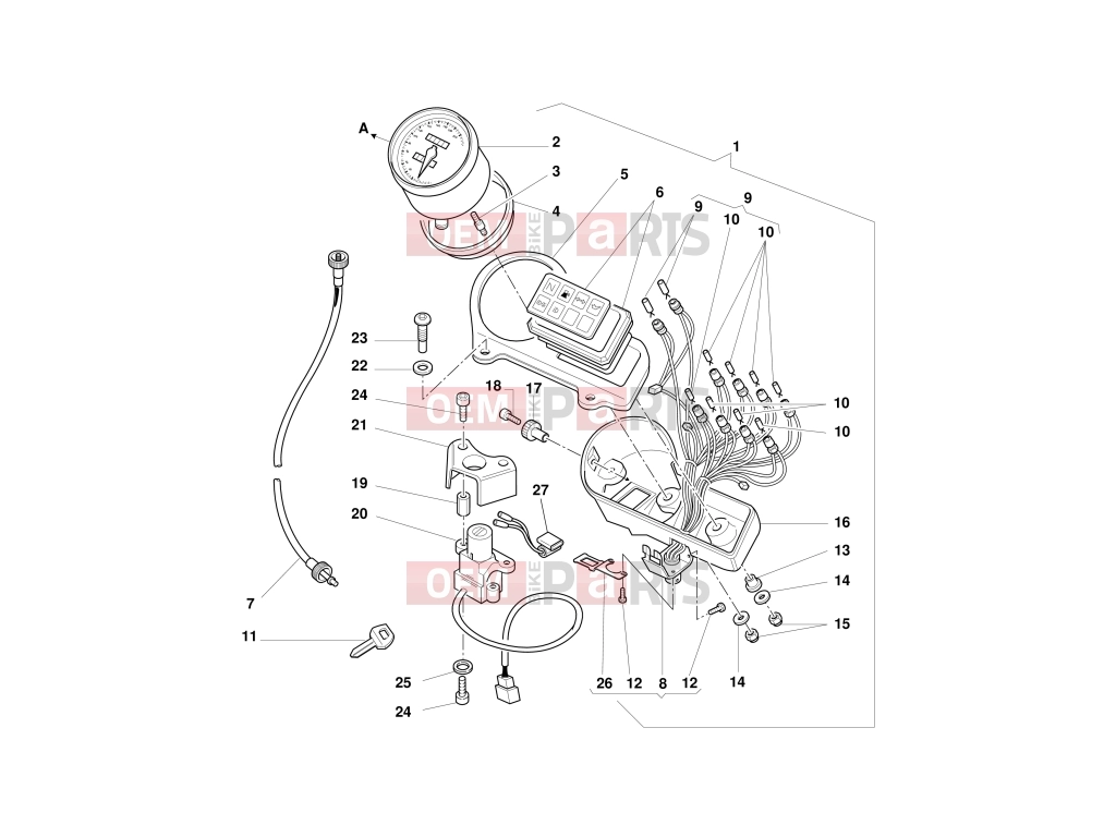 DUCATI 2000 Monster 600 INSTRUMENT PANEL