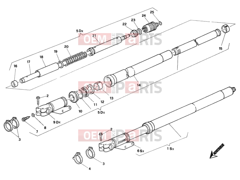DUCATI 2001 Superbike 748 FRONT FORK » FRONT SUSPENSION