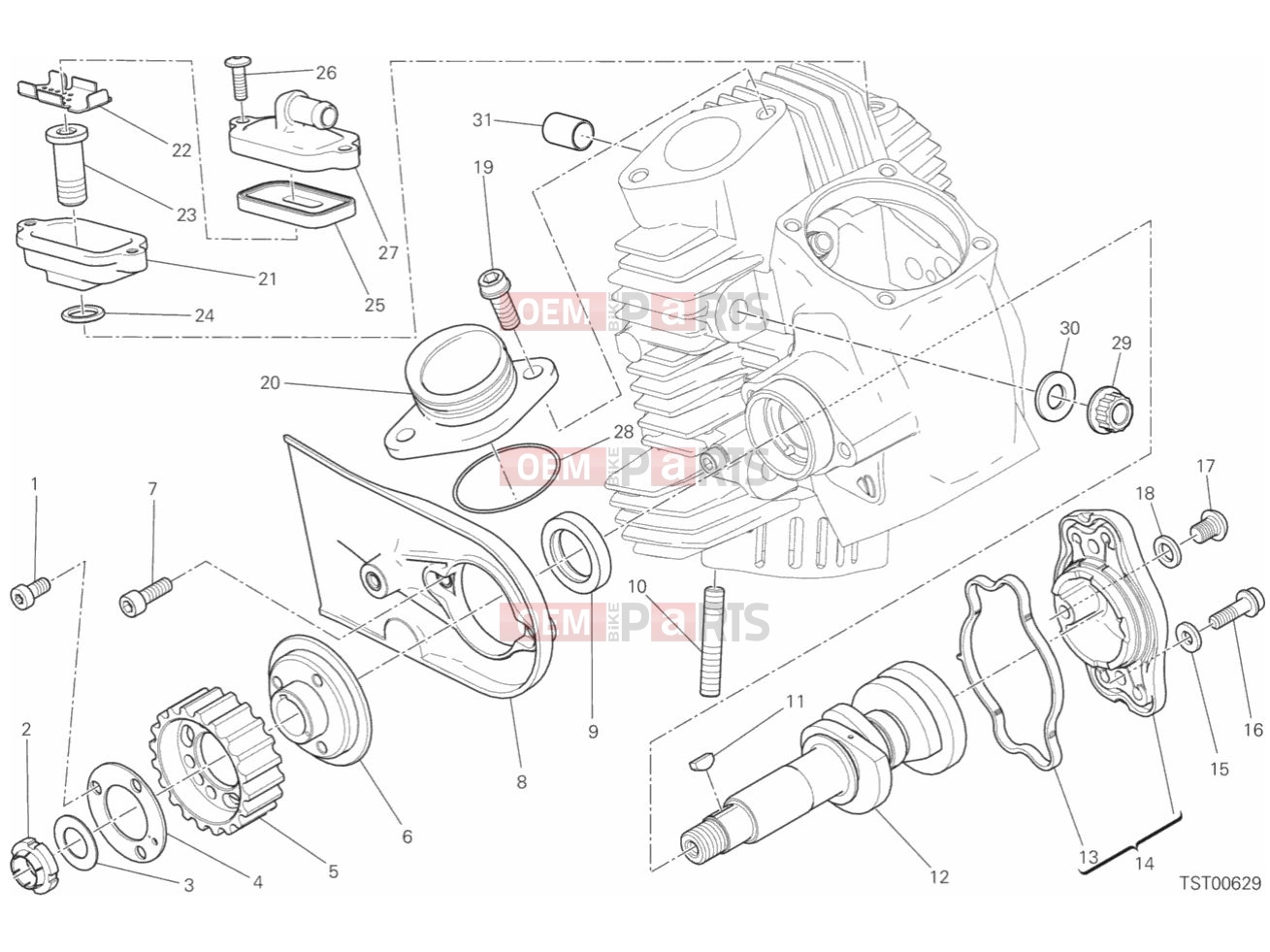 DUCATI 2019 Scrambler Icon HORIZONTAL HEAD & TIMING SYSTEM