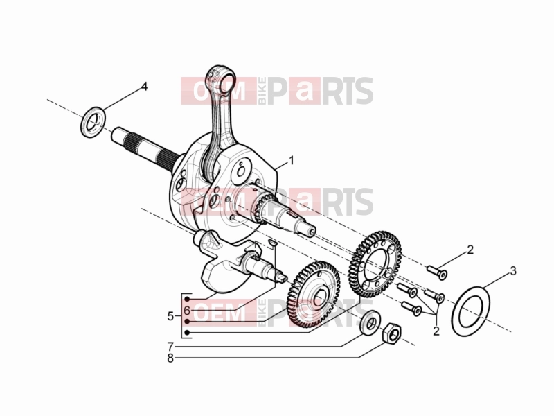 gilera 2016 Fuoco 500 LT Engine » Crankshaft