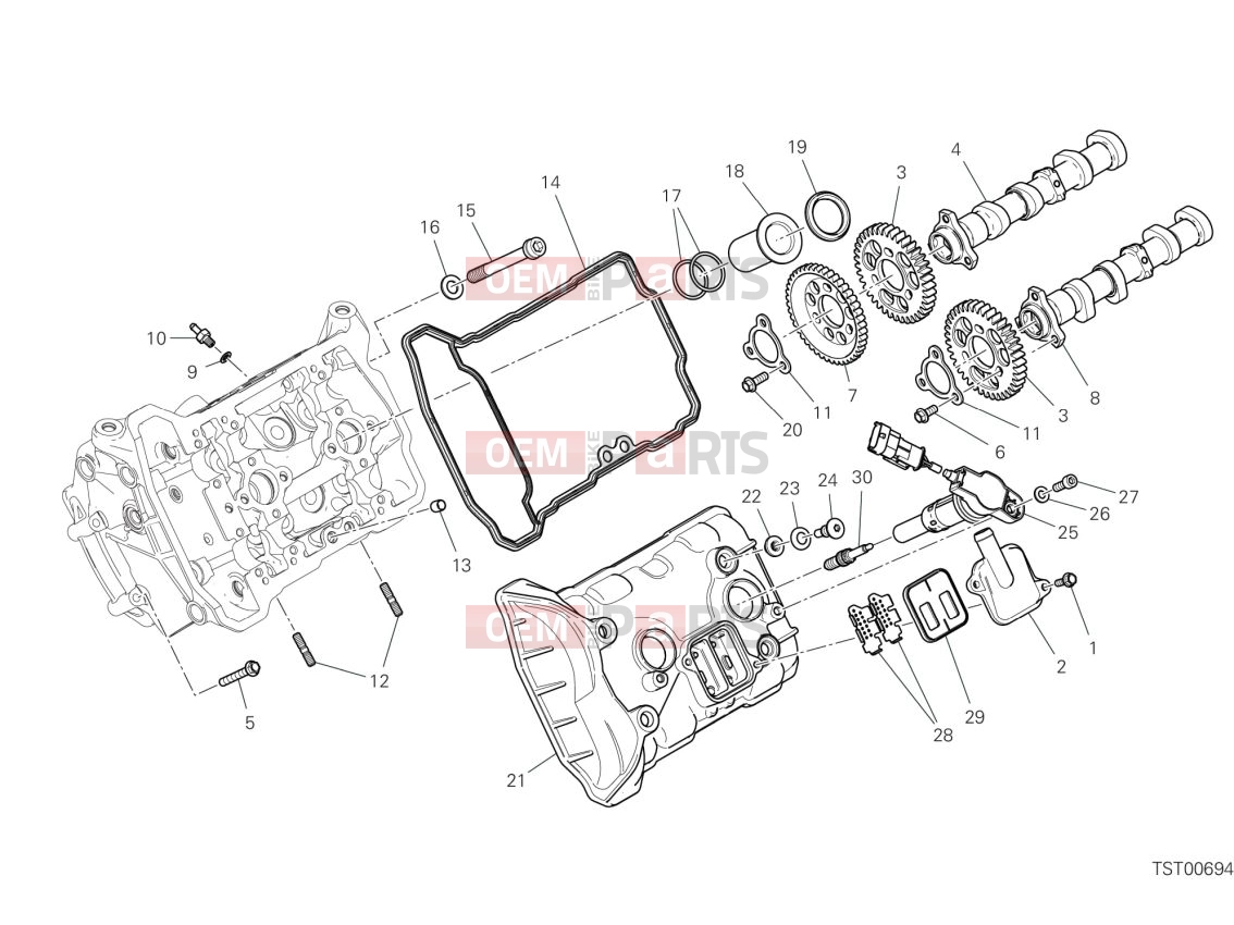 DUCATI 2023 Diavel V4 Front head timing system