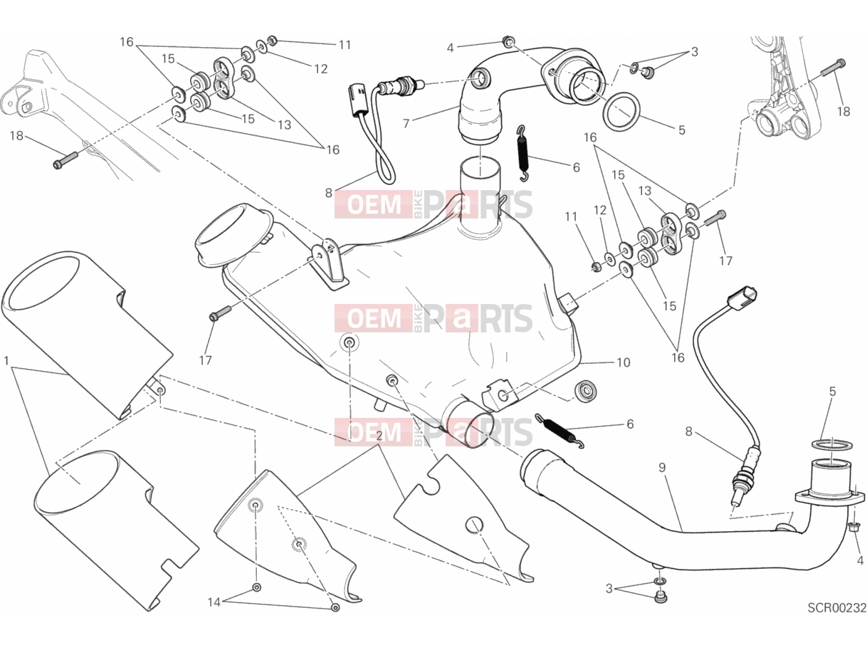 DUCATI 2016 Scrambler Sixty2 EXHAUST SYSTEM
