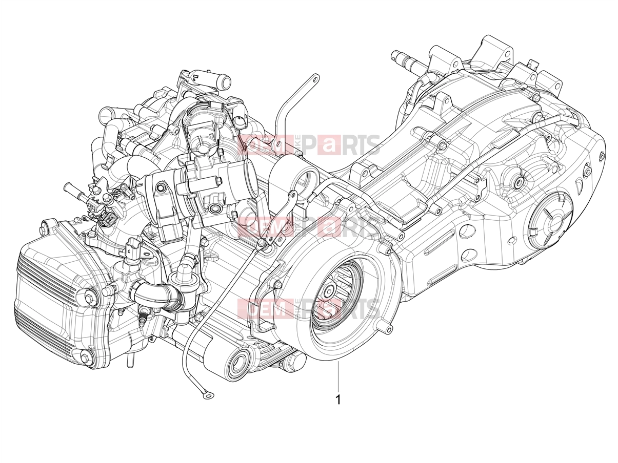 PIAGGIO MP3 530 HPE RST Exclusive Engine » Engine assembly