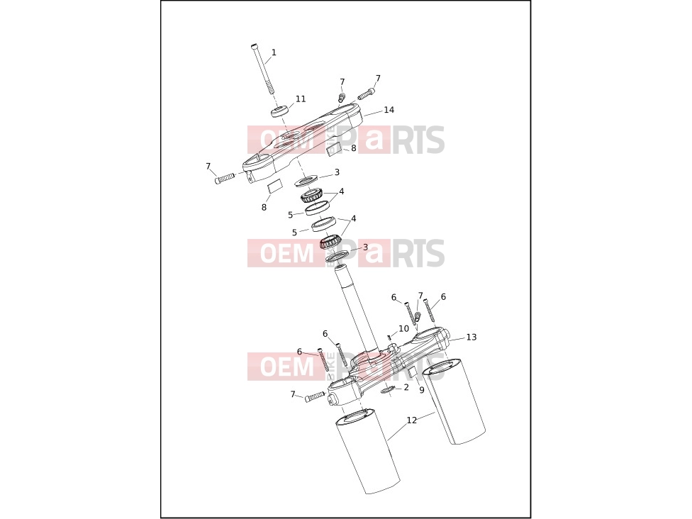 Harley-Davidson 2023 SOFTAIL SOFTAIL SOFTAIL STANDARD  - FXST FORK BRACKETS, FRONT - FLHCS