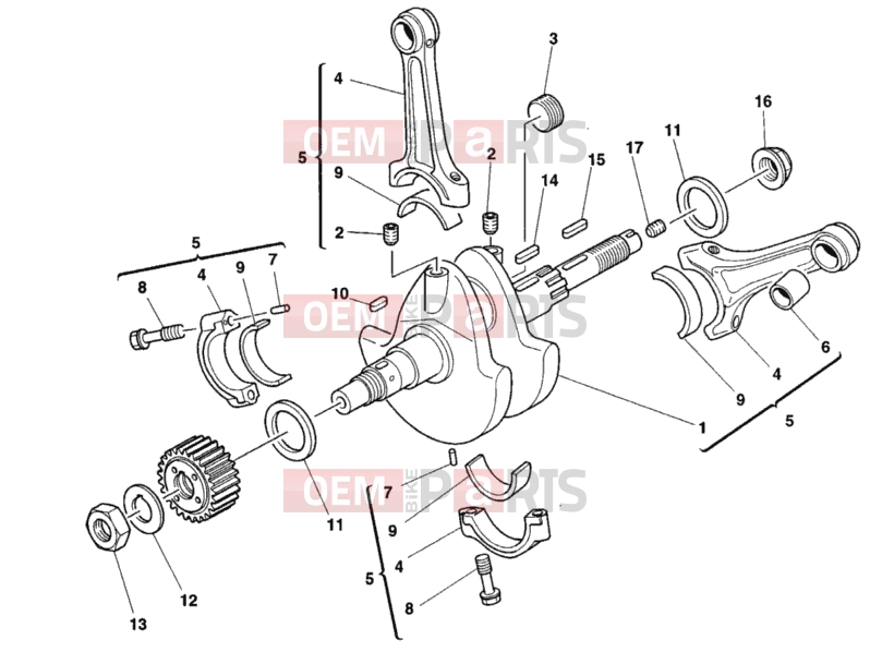 DUCATI 2001 Monster 750 CRANKSHAFT » ENGINE CASE