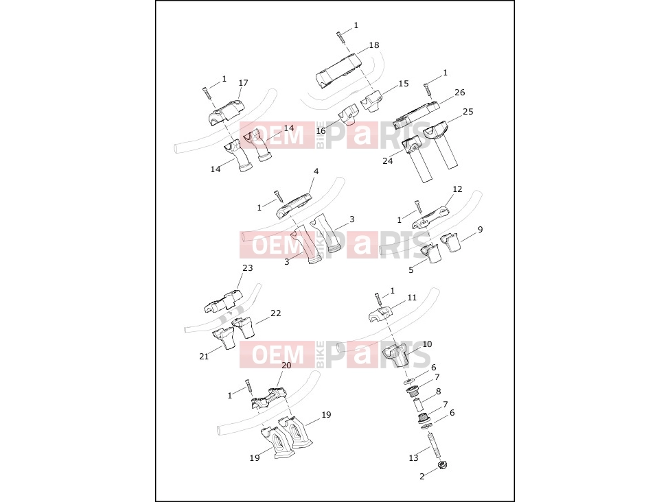 Harley-Davidson 2020 SOFTAIL SOFTAIL FAT BOB  - FXFB HANDLEBAR RISERS