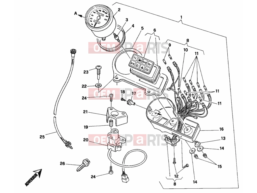 DUCATI 2001 Monster 900 METER » HANDLE BAR