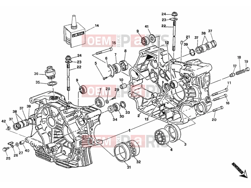 DUCATI 2001 Monster 900 CRANKCASE » ENGINE CASE