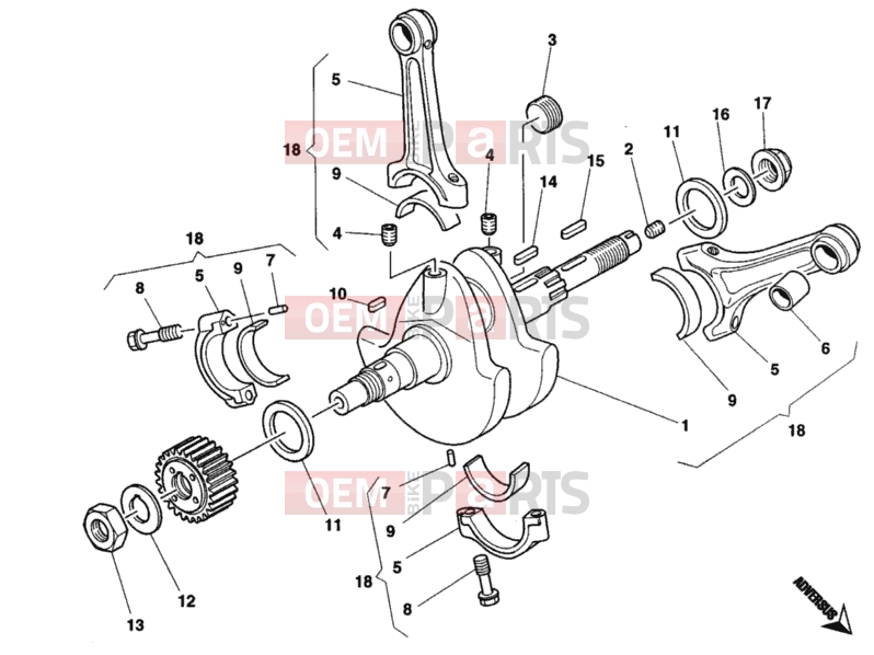 DUCATI 2001 Monster 900 CRANKSHAFT » ENGINE CASE