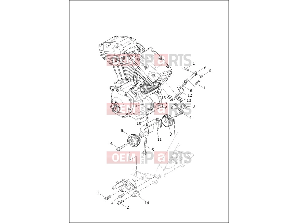 Harley-Davidson 2016 TRIKE FREEWHEELER  - FLRT ENGINE MOUNTS AND STABILIZER LINK