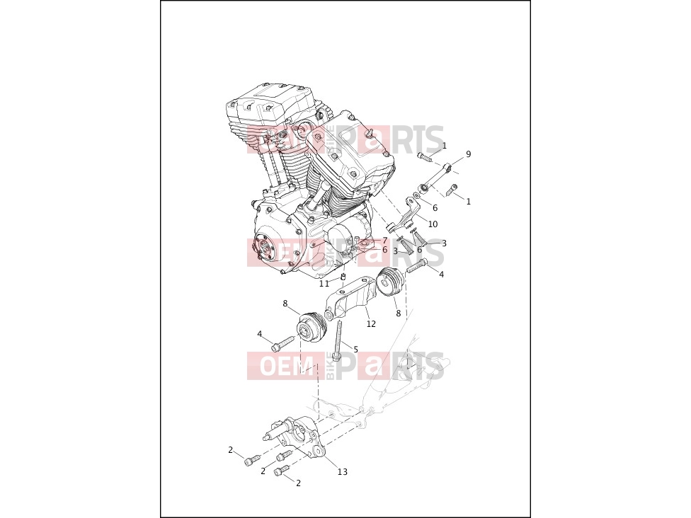 Harley-Davidson 2015 TOURING ROAD KING  - FLHR ENGINE MOUNTS & STABILIZER LINK