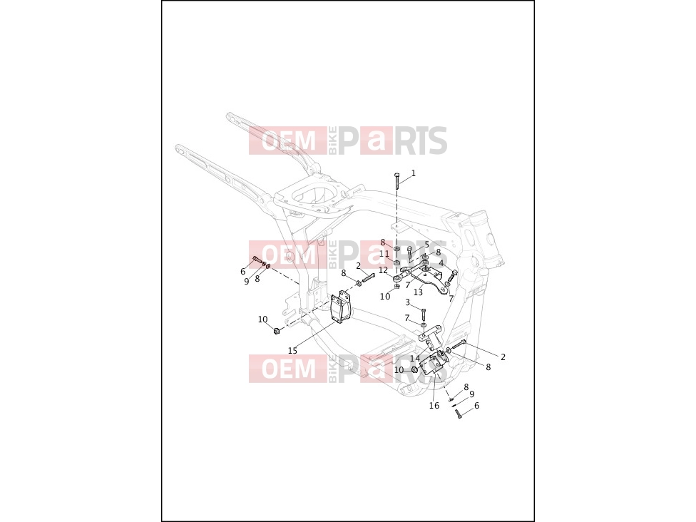 Harley-Davidson 2014 DYNA DYNA SUPER GLIDE CUSTOM  - FXDC 103 ENGINE MOUNTS & STABILIZER LINK